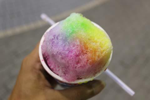 六月灯で食べたかき氷