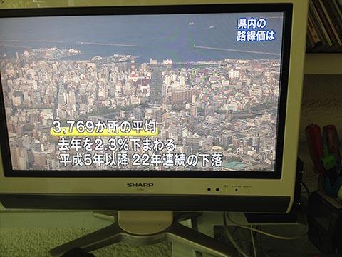 県内の路線価・22年連続の下落