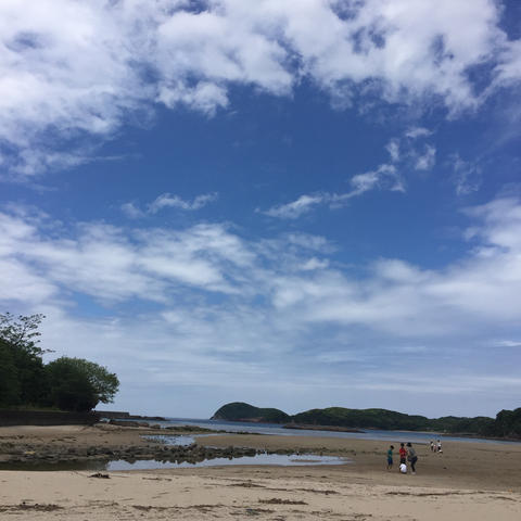 大川島海水浴場のあたり